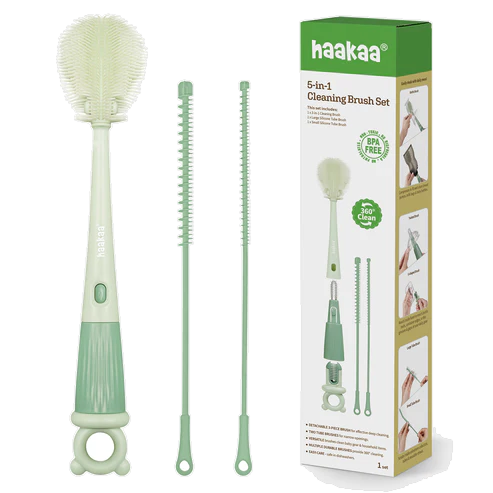 Set de cepillos de limpieza 5 en 1 color verde