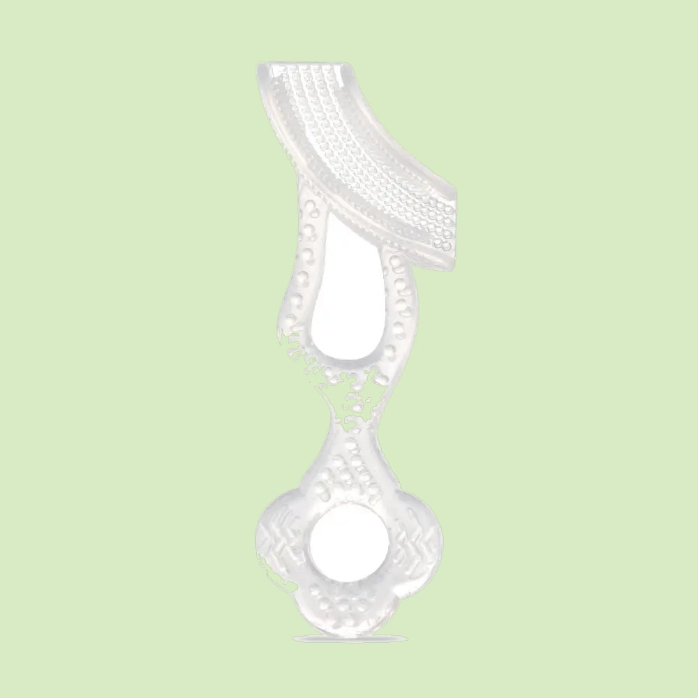 Cepillo Haakaa de silicona contorneado para bebes