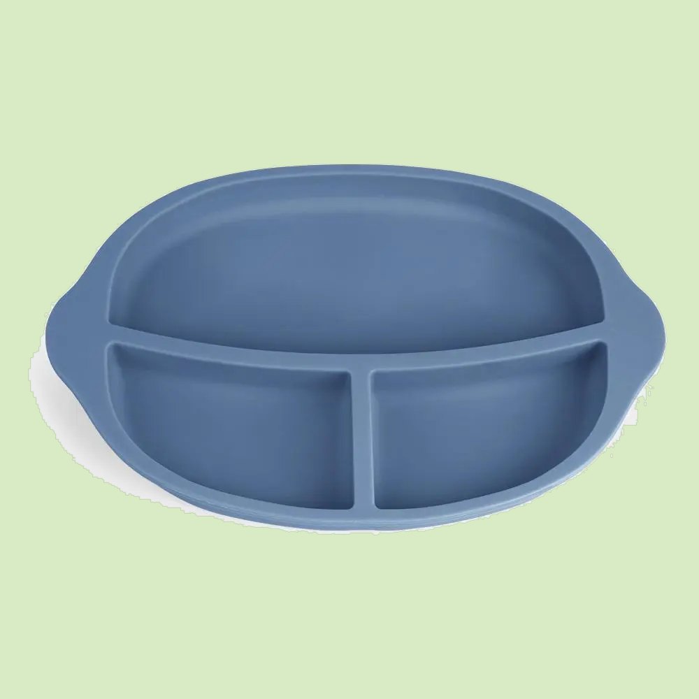 Plato de silicona con divisiones